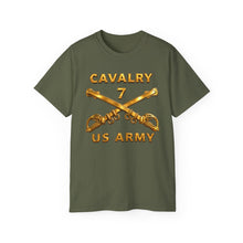 Load image into Gallery viewer, Unisex Ultra Cotton Tee - Army - 7th Cavalry Branch - US Army Cavalry - 3D - enhanced
