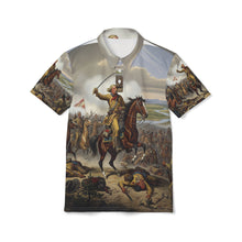 Load image into Gallery viewer, General Custer at the Battle of Little Bighorn - Battle Scenes Unisex Polo Shirt - Artistic AOP, Casual Summer Wear, Gift for History Lovers, Unique Statement Piece, Travel Essentials