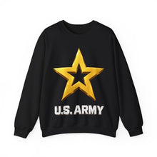 Load image into Gallery viewer, Crewneck Sweatshirt - Army Star W Us Army w White Star - 3D - Enhanced