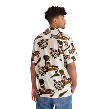 Load image into Gallery viewer, Men's Hawaiian Shirt (AOP) - White - Flowers and Palms