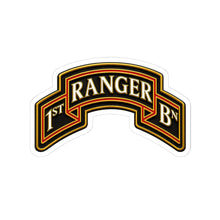 Load image into Gallery viewer, Kiss-Cut Stickers - Army - 1st Ranger Battalion - Ranger Scroll - 3D - Enhanced