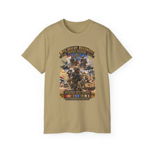 Load image into Gallery viewer, Unisex Ultra Cotton Tee - Army - Todays Buffalo Soldiers in Iraq - OIF - Cavalrymen at War w IRAQ SVC - 3D - Enhanced