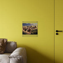Load image into Gallery viewer, Acrylic Wall Art Panel - Apache Indians attacking a wagon train