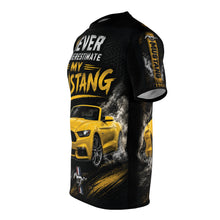 Load image into Gallery viewer, Yellow Mustang Tee — Vintage Muscle Car Graphic Shirt