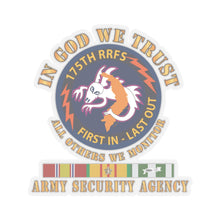 Load image into Gallery viewer, Kiss-Cut Stickers - 176th RRFS - First In Last Out - SSI - In God we Trust - ASA w VN SVC X 300