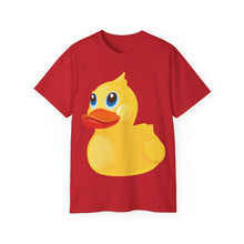 Load image into Gallery viewer, Unisex Ultra Cotton Tee - Yellow Rubber Duck - Oblique Left Front X 300