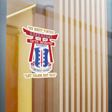 Load image into Gallery viewer, Kiss-Cut Vinyl Decals - Army - 187th Infantry Regiment - Torii, Rakkasans, Let Valor Not Fail, English, Latin X 300