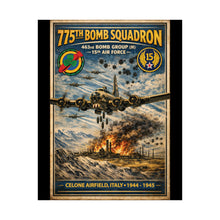 Load image into Gallery viewer, 775th Bomb Squadron Matte Poster — Celone Italy 1944–1945 Vintage WWII Aviation Print - Celone Airfield