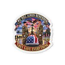 Load image into Gallery viewer, Die-Cut Magnet - Emblem - We Will Always Remember - They Gave Everything - 3D - Enhanced