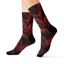 Load image into Gallery viewer, Sublimation Socks - Bold zebra stripe in fiery red
