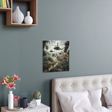 Load image into Gallery viewer, Indoor and Outdoor Silk Posters - Vietnam Village Helicopter Assault
