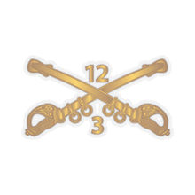 Load image into Gallery viewer, Kiss-Cut Stickers - Army - 3rd Squadron - 12th Cavalry Branch wo Txt