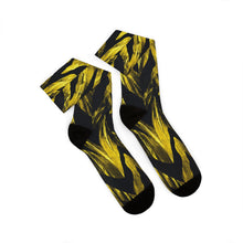 Load image into Gallery viewer, Sublimation Socks - Metallic yellow tiger-stripe
