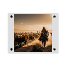 Load image into Gallery viewer, Acrylic Wall Art Panel - Dirty, dusty cattle drive in the Old West