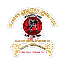 Load image into Gallery viewer, Kiss-Cut Stickers - USMC - Marine Aviation Logistics Squadron 39 - MALS 39 - Kidd