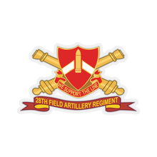 Load image into Gallery viewer, Kiss-Cut Stickers - Army - 28th Field Artillery Regiment w Br - Ribbon X 300
