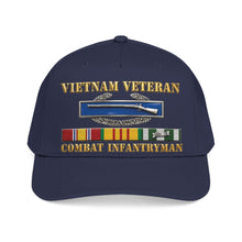 Load image into Gallery viewer, Mid Profile Baseball Cap - Army - Vietnam Veteran - Cbt Infantryman w CIB VN SVC - 3D X 300