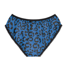 Load image into Gallery viewer, Women's Briefs - Leopard Camouflage - Blue-Black