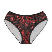 Load image into Gallery viewer, Women's Briefs (AOP) - Bold zebra stripe in fiery red