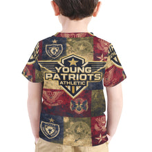 Load image into Gallery viewer, Little Kids' All Over Print Crew Neck T-Shirt - Young Patriot - Generic Little Kids