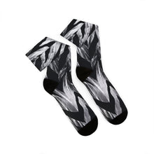 Load image into Gallery viewer, Sublimation Socks - Swirling zebra stripes with metallic sheen
