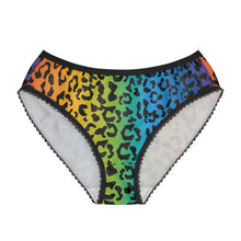 Load image into Gallery viewer, Women's Briefs - Leopard Camouflage - Rainbow Reverse Panel X 300