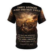 Load image into Gallery viewer, Go Tell the Spartans Tribute Tee — Thermopylae 480 BC