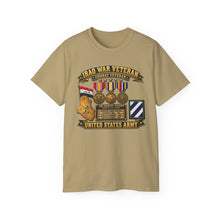 Load image into Gallery viewer, Unisex Ultra Cotton Tee - Army - Iraq War Veteran - Ribbon Bar - Map - SSI - 3rd Infantry Division - 3D - Enhanced