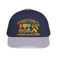 Load image into Gallery viewer, Mid Profile Baseball Cap - Army - Vietnam Vet - w Medals - VN - 1st Cav Division - 3D - Enhanced