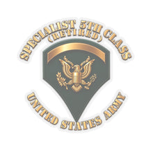 Load image into Gallery viewer, Kiss-Cut Stickers - Army - Specialist 5th Class - SP5 - 3D X 300
