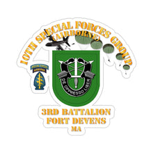 Load image into Gallery viewer, Kiss-Cut Stickers - SOF - 3rd Bn 10th SFG - Ft Devens MA
