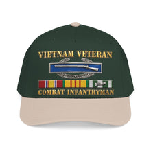 Load image into Gallery viewer, Mid Profile Baseball Cap - Army - Vietnam Veteran - Cbt Infantryman w CIB VN SVC - 3D X 300