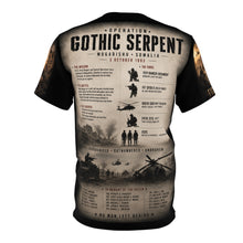 Load image into Gallery viewer, Operation Gothic Serpent, Mogadishu, Somalia, 1993, Tribute Tee — A Memorial to Those Who Gave All, "No Man Left Behind"