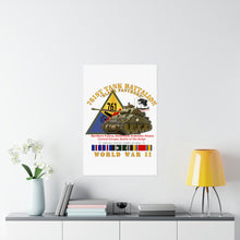 Load image into Gallery viewer, Premium Matte vertical posters - Army - 761st Tank Battalion - Black Panthers - w Tank w SSI Wwii EU SVC