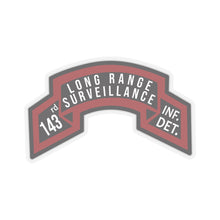 Load image into Gallery viewer, Kiss-Cut Sticker – Tactical Military Patch Decal - Army - Scroll - 143rd Infantry Det - LRS Airborne Ranger