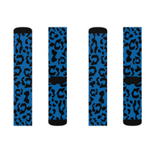 Load image into Gallery viewer, Sublimation Socks - Leopard Camouflage - Blue-Black