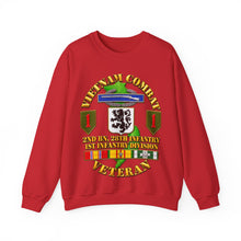 Load image into Gallery viewer, Crewneck Sweatshirt - Vietnam Veteran Combat - 2nd Bn, 28th Infantry - 1st ID - with VN SVC - 3D - Transparent