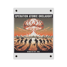Load image into Gallery viewer, Acrylic Wall Art Panel - Atomic Testing in Nevada Desert Operation Fury - Toward the attack