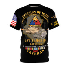 Load image into Gallery viewer, AOP - Army - 1st Armored Division - Iraq Invasion 2003 - Operation Iraqi Freedom with Iraq War Service Ribbons