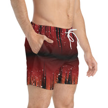 Load image into Gallery viewer, Swim Trunks - Red Night Sky Full of Stars
