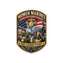 Load image into Gallery viewer, Kiss-Cut Stickers - Women Marines - Marine Corps Womens Reserve - WWII - 3D - Enhanced