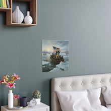 Load image into Gallery viewer, Indoor and Outdoor Silk Posters - Washington Crossing the Delaware duing the Revolutionary War
