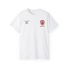 Load image into Gallery viewer, Unisex Ultra Cotton Tee - 57th Medical Detachment "Original Dustoff" with Aviator Wings, Air Medal w Number 33 and Vietnam Service - T-Shirts - Classic