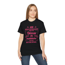 Load image into Gallery viewer, Unisex Ultra Cotton Tee - Déesse multitâche en typographie rose - Pink texts