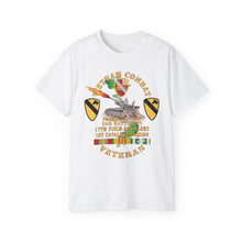Load image into Gallery viewer, Unisex Ultra Cotton Tee - Army - Charlie Battery.2nd Battalion,17th Field Artillery - w 1st Cavalry Div - M110 8in SP - Vietnam Vet w VN SVC X 300