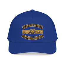 Load image into Gallery viewer, Mid Profile Baseball Cap - USCG - Marine Safety - Auxiliary w txt - 3D - Enhanced