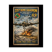 Load image into Gallery viewer, 775th Bomb Squadron Matte Poster — Celone Italy 1944–1945 Vintage WWII Aviation Print - Celone Airfield