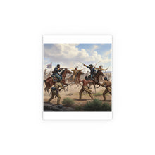 Load image into Gallery viewer, Indoor and Outdoor Silk Posters - 9th Cavalry Regiment fighting Native Americans during the Indian Wars