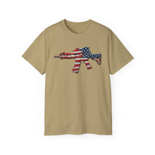 Load image into Gallery viewer, Unisex Ultra Cotton Tee - 3D American Flag Rifle