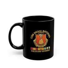Load image into Gallery viewer, Black Mug — 53rd Signal Battalion (Corps) - Vietnam Veteran with VN SVC w 3D GOld Enhanced X 300